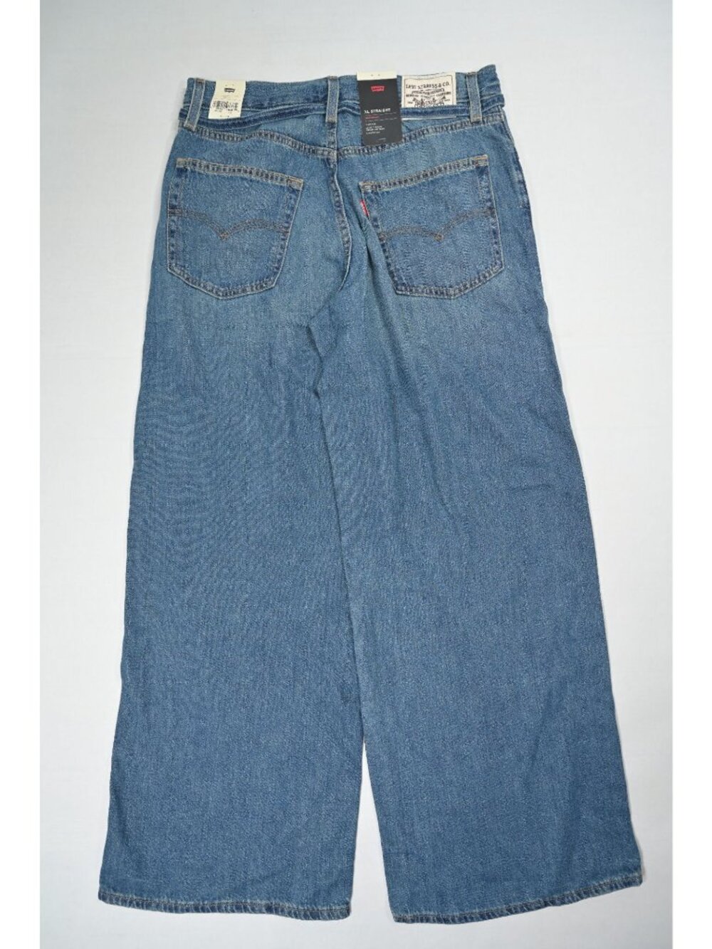 Levi's XL Baggy Straight Linen+ Denim Jeans A87010009 Stop Flaxing Medium Wash - Picture 3 of 3